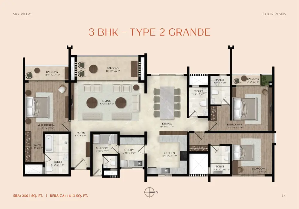Aratt Ayatana Residences Floor Plan-3 - TYPE 2 GRANDE