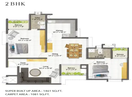aratt cityscapes 2bhk floor plan
